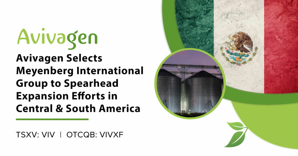 Avivagen Selects Meyenberg International Group to Spearhead Expansion Efforts in Central and South America